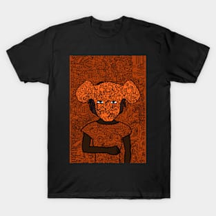 FemaleMask NFT with DoodleEye Color and DarkSkin Color - Unnamed T-Shirt